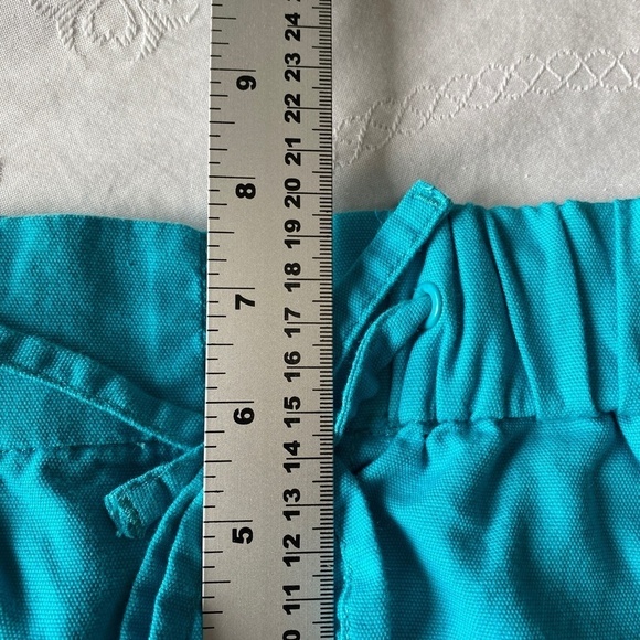 Jessica Simpson Women's Aqua Denim Beach Shorts Elastic Waist Drawstring Size 26 - Picture 10 of 12